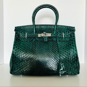 $499 Customized Snake Skin Large Berkin Handbag